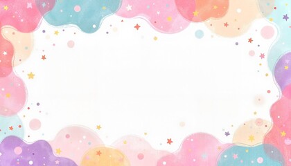 Colorful Pastel Abstract Background with Whimsical Stars for Creative Design Projects