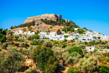 Fototapeta premium Lindos Acropolis in Rhodes island