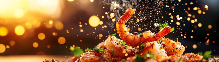 Citrus and chilimarinated shrimp served with Brazilian samba vibes, Rio s vibrant cuisine, daring seafood twist