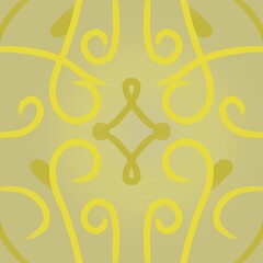 Green floral pattern design