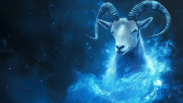 Goat capricorn, The constellation of Capricorn, Capricorn zodiac sign astrological background. The goat horned horoscope sign	
