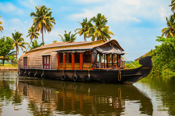 Houseboat in Alappuzha backwaters, Kerala