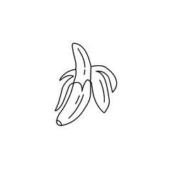 banana line illustration