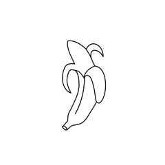 banana line illustration