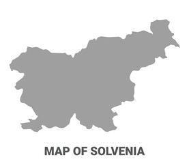 Simple flat Slovenia map Grey vector