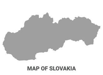 Simple flat Slovakia map Grey vector