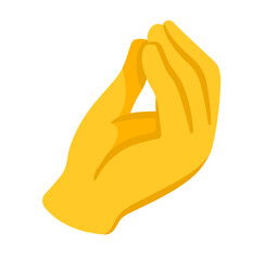 Pinched fingers,hand with the thumb and point finger close together