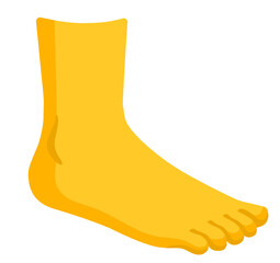 Vibrant Yellow Foot Illustration