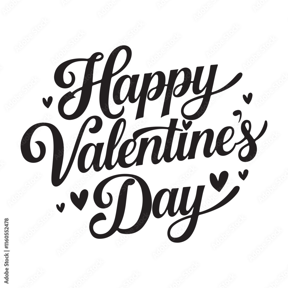 Fototapete valentines day vector greeting card. happy valentines day text with hearts elements in red pattern b