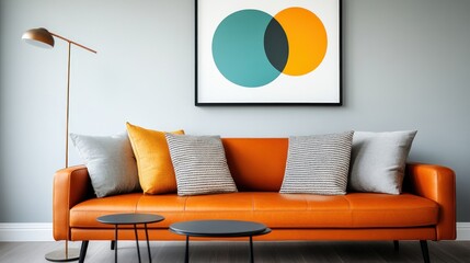 Aesthetic concept for modern living rooms stylish sofa arrangements for cozy interiors