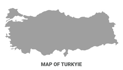 Simple flat Türkiye map Grey vector