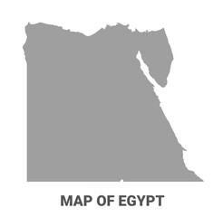 Simple flat Egypt map Grey vector