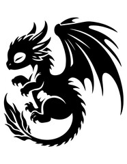 Baby Dragon SVG, Baby Baby Dragon Svg Bundle, Cute Baby Dragon Vector, Baby Dragon Silhouette, Baby Dragon Clipart, Baby Baby Dragon Cut File, Baby Animal Svg Files, Mythical Creature Svg, Fantasy Cre