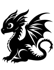 Baby Dragon SVG, Baby Baby Dragon Svg Bundle, Cute Baby Dragon Vector, Baby Dragon Silhouette, Baby Dragon Clipart, Baby Baby Dragon Cut File, Baby Animal Svg Files, Mythical Creature Svg, Fantasy Cre