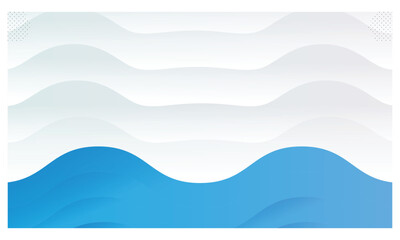 Abstract Blue Gradient Wave Background