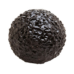 High-resolution image of a black edible winter truffle isolated on transparent background