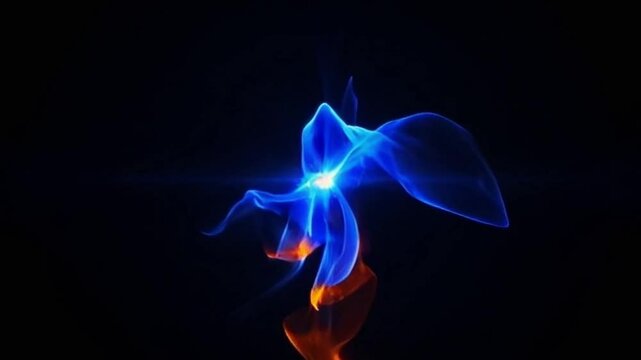blue fire flames