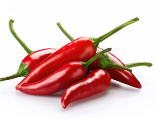 chilli in the white background studio shot