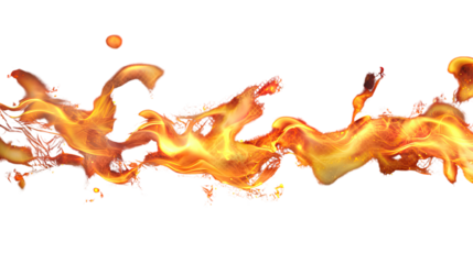 Blazing Trails: A fiery stream of vibrant flames dances across the canvas, capturing the intense energy and untamed spirit of passion, innovation, and progress.  