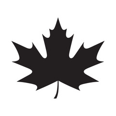 Canadian maple leaf silhouette vector icon illustration