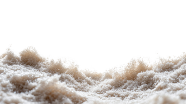 Sandy Shores: Close-up of soft, textured sand dunes against a bright sky, evoking a sense of peace and tranquility.