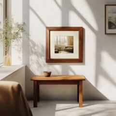 8x10 inch frame on table with furniture on side