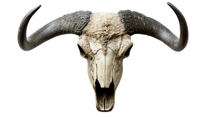 High-resolution bison hunting trophy image, Isolated transparent Background