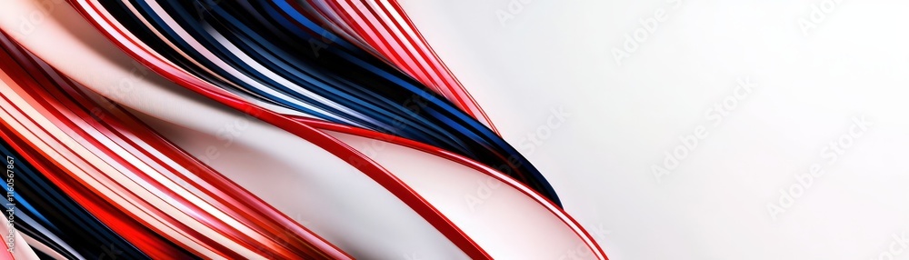 Poster dynamic abstract waves of colorful lines digital art modern design studio environment artistic conce