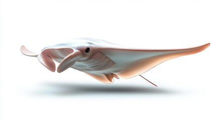 Obraz premium Manta ray on a white background. Generative AI