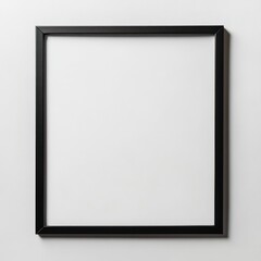 a mockup black simple frame on white background