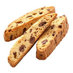 Delicious Italian Biscotti Cookies Isolated on transparent Background
