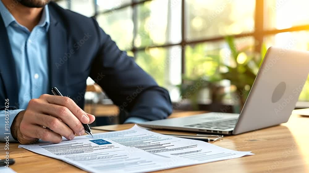 Poster digital hiring manager updating candidate profile interface
