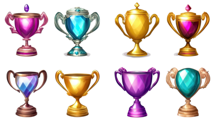 Collection of Sparkling Game Trophies 