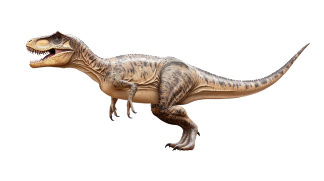 Tyrannosaurus Rex - A Powerful Prehistoric Predator: A majestic Tyrannosaurus Rex dinosaur with sharp teeth, a powerful stance, and a fierce gaze. The iconic creature, depicted in lifelike detail.