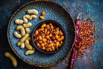 Peanuts roasted in a spicy coat.