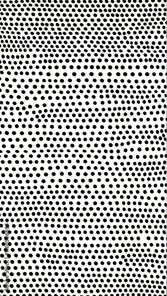 Poster abstract black and white dot pattern background with optical illusion effect