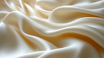 Obraz premium Creamy Beige Silk Draped in Soft Waves
