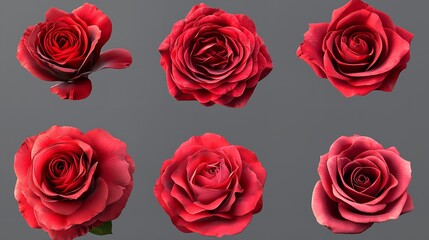 red tulips isolated on white