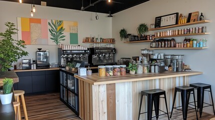 menu of plant-based dishes, smoothies, and desserts