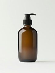 Elegant perfume bottle isolated on white background, for beauty product mockup.