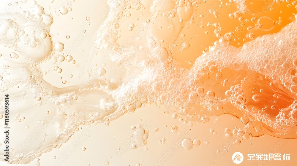 Aufkleber bubbles rising in a refreshing carbonated beverage, capturing the essence of refreshment and efferve