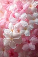 Fototapeta premium Delicate pink and white flowers creating a soft, romantic background