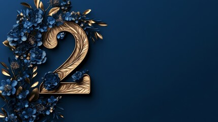 Obraz premium Anniversary celebration greeting card. with Number 