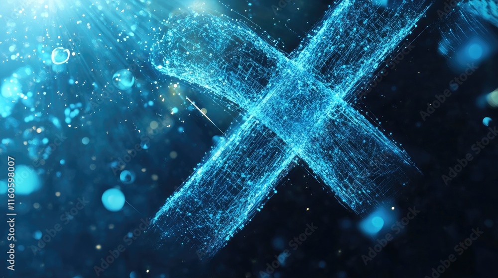Aufkleber conceptual image of the x chromosome in bright blue tones, representing genetic science with a sleek