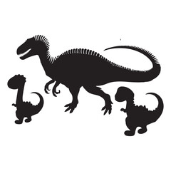 Dinosaur  silhouette Bundles.Dinosaur Lover Design.
