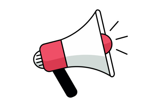 recommend clip art: Professional Loudspeaker Megaphone Vector Illustration for Business Launches, Loudspeaker icon, Megaphone sign, Announcement symbol, Communication device, Megaphone vector, Sound, Announcement