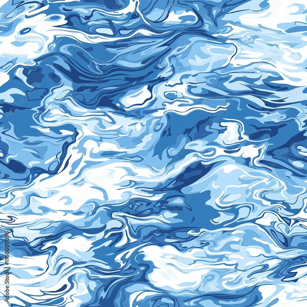Aufkleber abstract swirling blue water pattern with varying shades, creating a dynamic and fluid appearance.