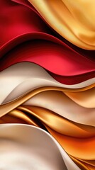 Luxurious Abstract Background with Rich Golden and Burgundy Waves