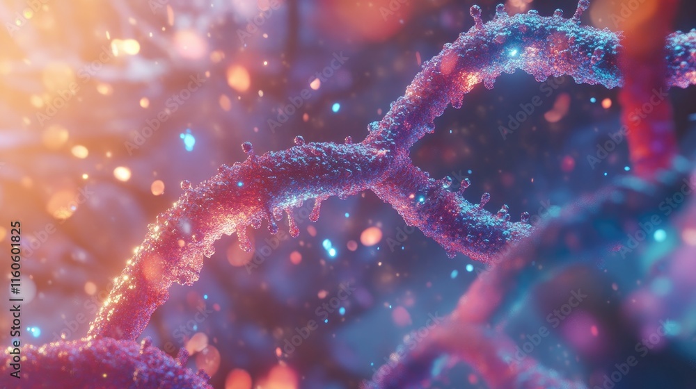 Poster dna strands with a prominent x chromosome displayed, showcasing the intricate details of human genet