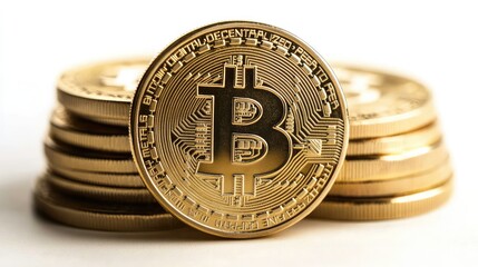 Conceptual image of Bitcoin as a futuristic financial solution